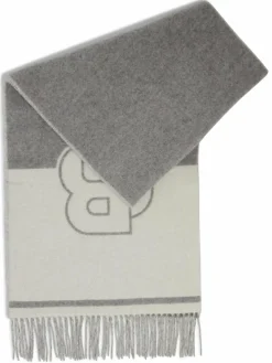 BOSS Schals & Tücher*Damen Webschal - Vianna grau ecru gemustert