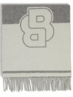 BOSS Schals & Tücher*Damen Webschal - Vianna grau ecru gemustert