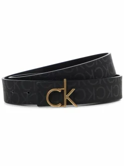 Calvin Klein Gürtel*Damen Wendegürtel schwarz anthrazit gemustert