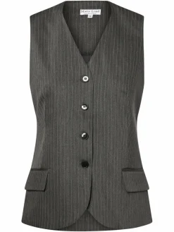 Marie Lund Blazer*Damen Weste anthrazit gestreift