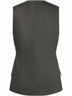 Marie Lund Blazer*Damen Weste anthrazit gestreift