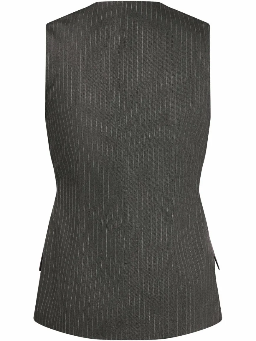 Marie Lund Blazer*Damen Weste anthrazit gestreift