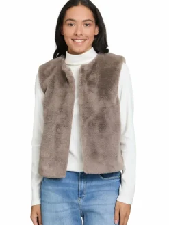 Cartoon Jacken & Westen*Damen Weste taupe uni