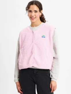 american vintage Jacken & Westen*Damen Weste - Hoktown rosa strukturiert