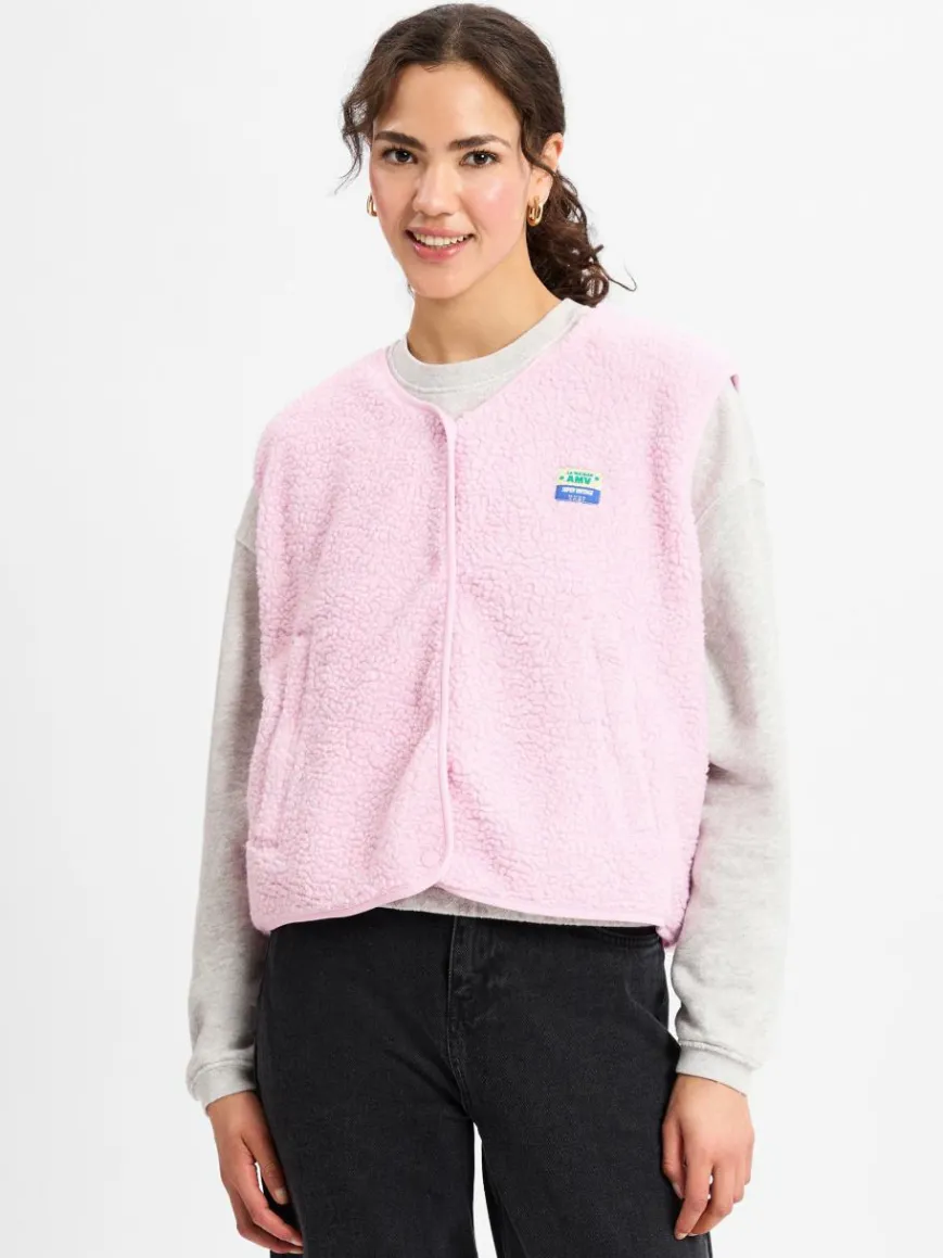 american vintage Jacken & Westen*Damen Weste - Hoktown rosa strukturiert