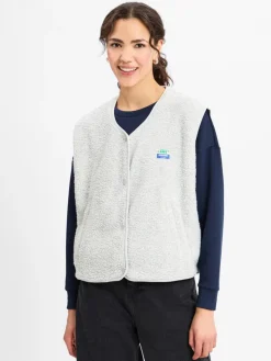 american vintage Jacken & Westen*Damen Weste - Hoktown hellgrau strukturiert