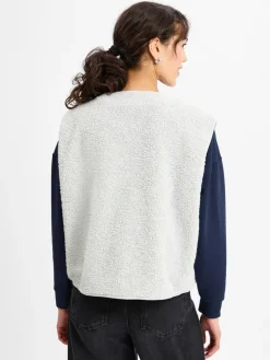 american vintage Jacken & Westen*Damen Weste - Hoktown hellgrau strukturiert