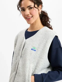 american vintage Jacken & Westen*Damen Weste - Hoktown hellgrau strukturiert