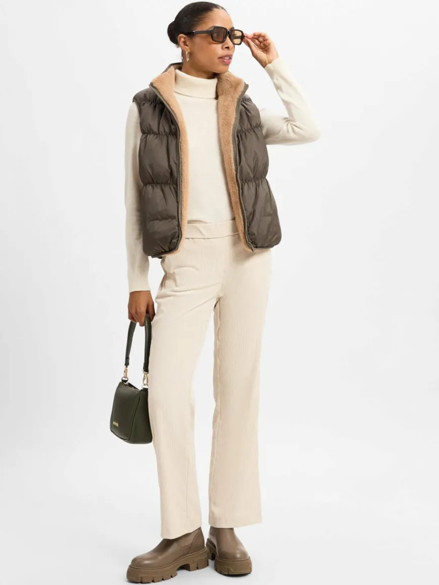 Marie Lund Jacken & Westen*Damen Weste zum Wenden camel uni