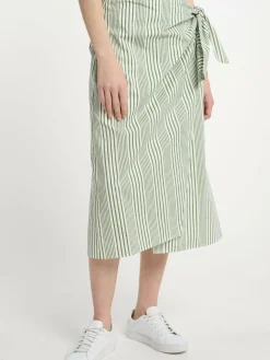 Dreimaster Röcke*Damen Wickelrock grün gestreift