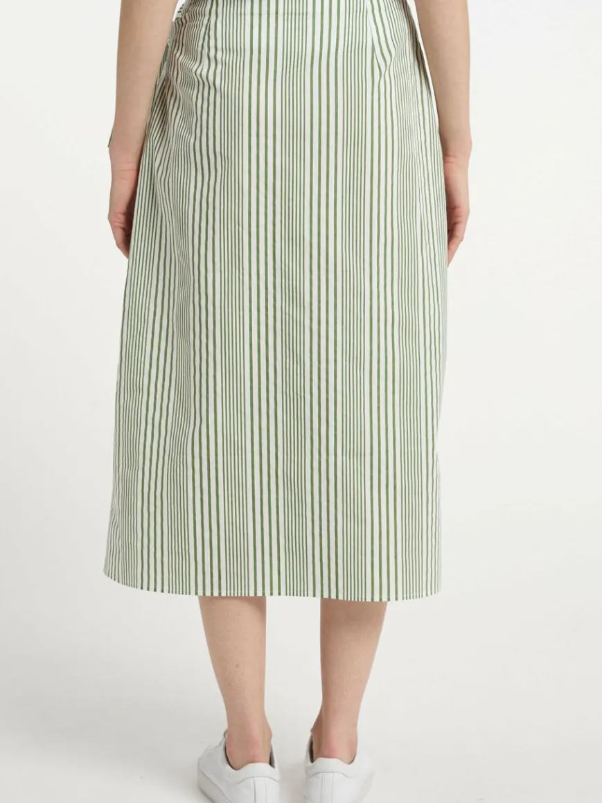 Dreimaster Röcke*Damen Wickelrock grün gestreift
