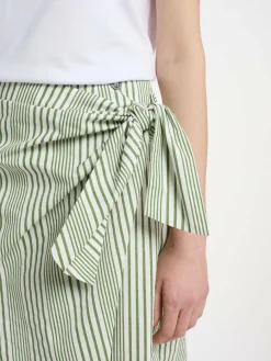 Dreimaster Röcke*Damen Wickelrock grün gestreift