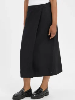 Tommy Hilfiger Röcke*Damen Wickelrock schwarz uni