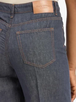 Marc O'Polo Jeans|Hosen*Damen Wide Fit Jeans mit Leinen-Anteil - Tolva Long denim uni