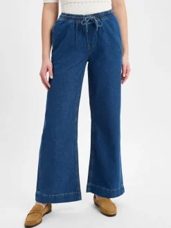 Opus Jeans*Damen Wide-Fit-Jeans - Miva palazzo french medium stone uni
