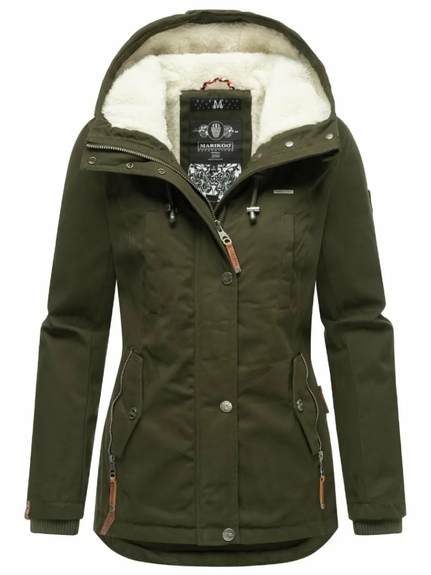 Marikoo Jacken & Westen*Damen Winterjacke - Bikoo oliv uni