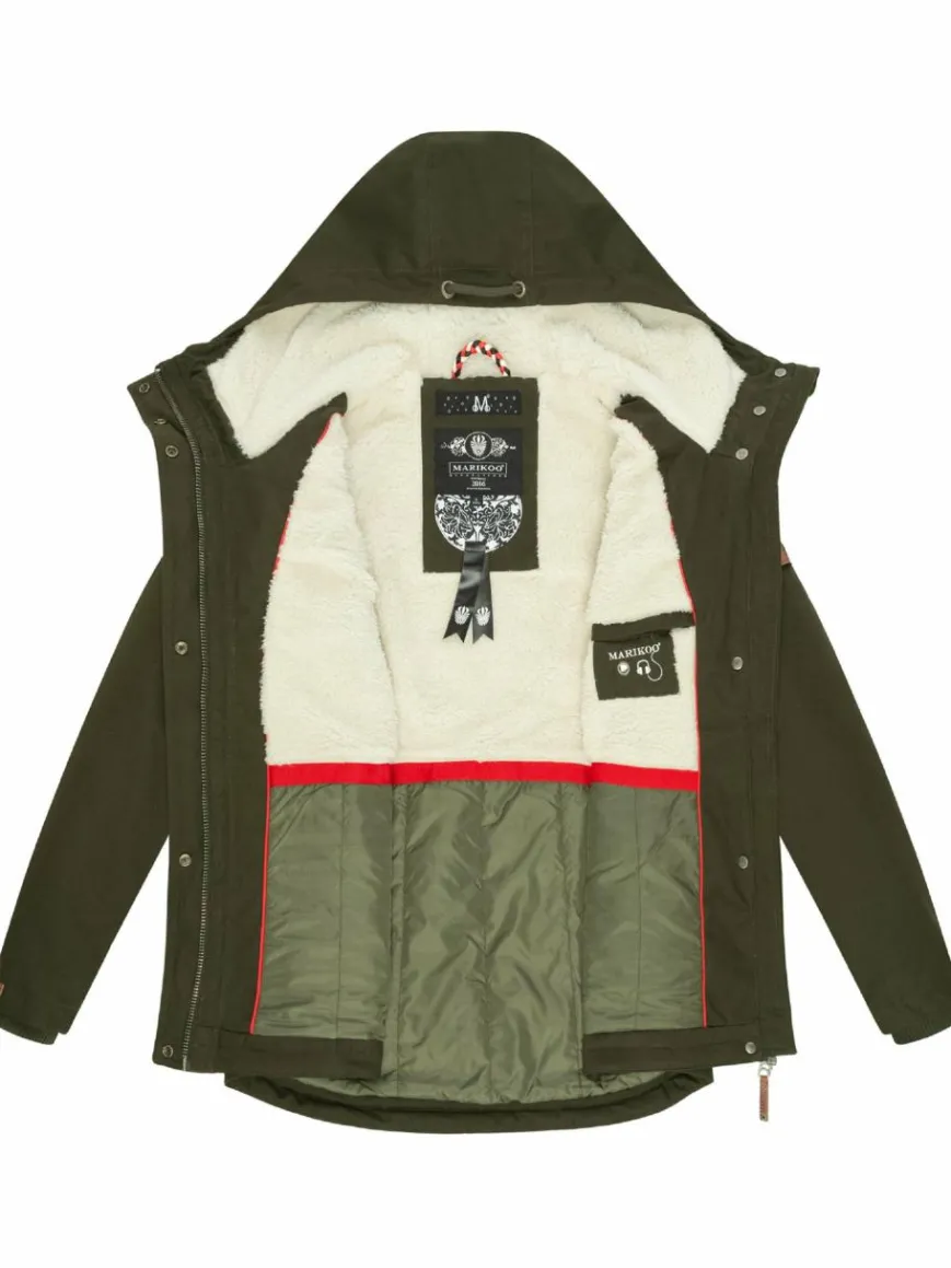 Marikoo Jacken & Westen*Damen Winterjacke - Bikoo oliv uni