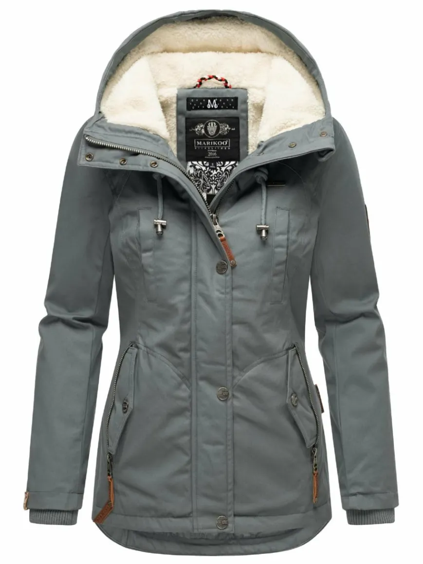 Marikoo Jacken & Westen*Damen Winterjacke - Bikoo blau uni