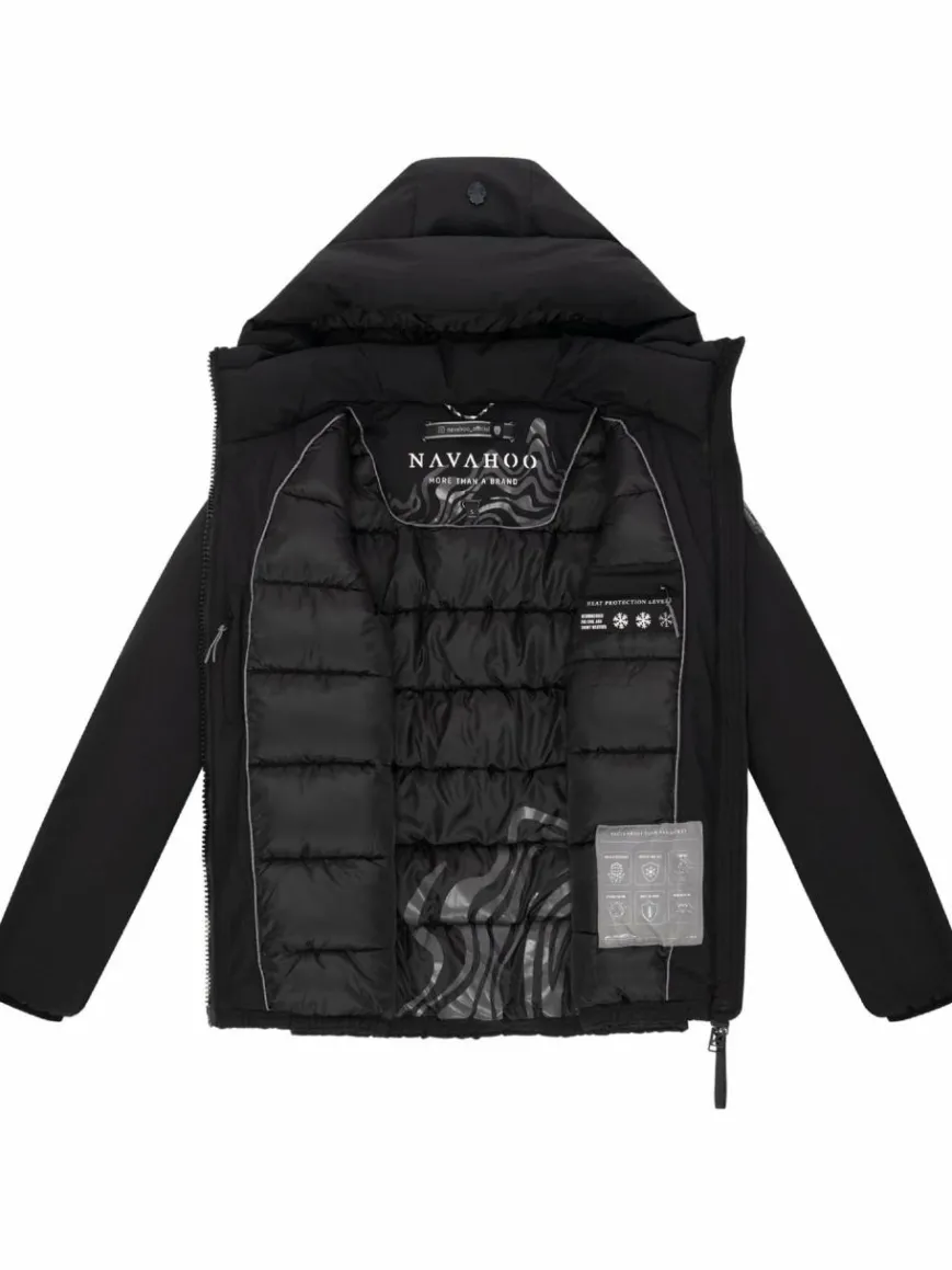 Navahoo Jacken & Westen*Damen Winterjacke - Blütenlicht 14 schwarz uni
