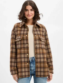 Marc O'Polo Jacken & Westen*Damen Wolljacke braun kariert