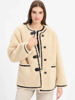 Marie Lund Jacken & Westen*Damen Wolljacke beige uni