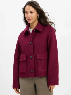 Fuchs Schmitt Jacken & Westen*Damen Wolljacke bordeaux uni