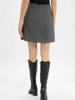 Weekend Max Mara Röcke*Damen Wollrock - Marche anthrazit meliert