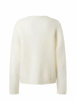 MAERZ Pullover & Strickjacken*Dmen Strickpullover mit Mohair-Anteil ecru uni