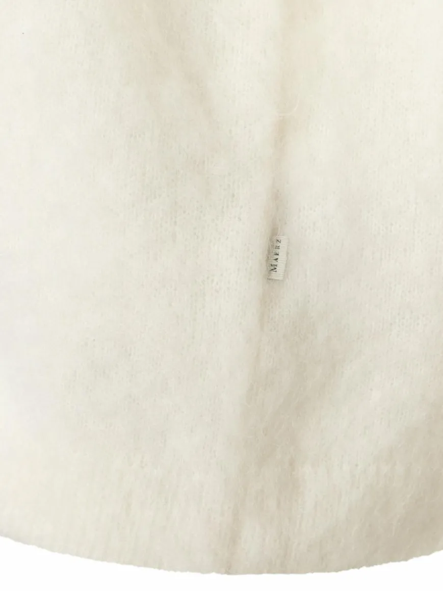 MAERZ Pullover & Strickjacken*Dmen Strickpullover mit Mohair-Anteil ecru uni