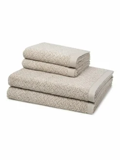 Möve Heimtextilien*Handtuchset 4-teilig - Brooklyn braun strukturiert