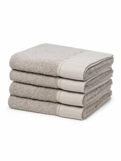 Möve Heimtextilien*Handtuchset 4-teilig - Brooklyn braun uni