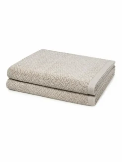 Möve Heimtextilien*Handtuchset 2-teilig - Brooklyn braun strukturiert