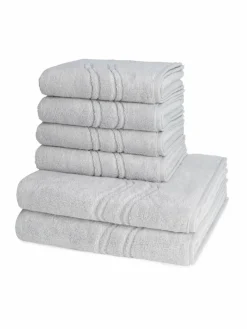 Ross Heimtextilien*Handtuchset 6-teilig - Cashmere feeling grau uni