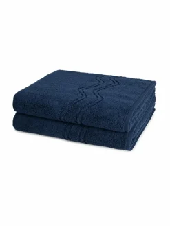 Ross Heimtextilien*Handtuchset 2-teilig - Cashmere feeling blau uni