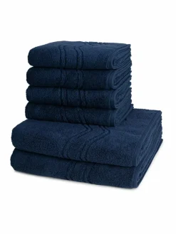Ross Heimtextilien*Handtuchset 6-teilig - Cashmere feeling blau uni