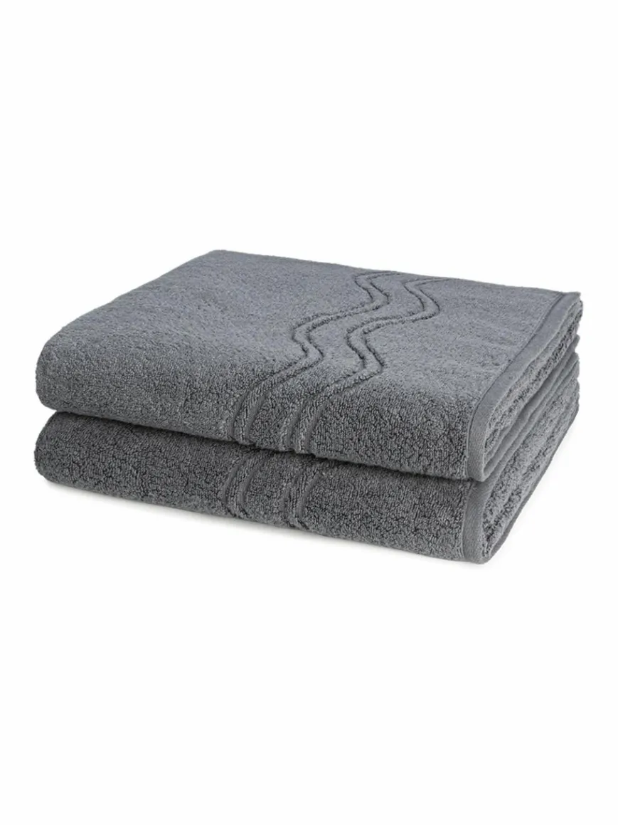 Ross Heimtextilien*Handtuchset 2-teilig - Cashmere feeling grau uni