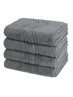 Ross Heimtextilien*Handtuchset 4-teilig - Cashmere feeling grau uni