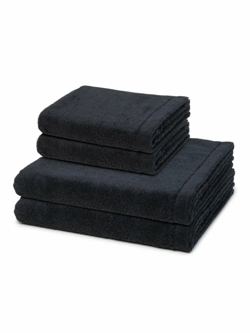 Cawö Heimtextilien*Handtuchset 2-teilig - Lifestyle schwarz uni