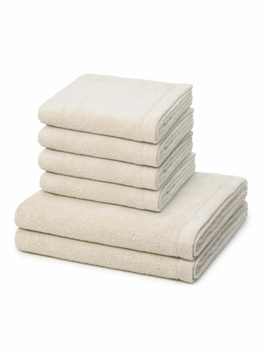 Cawö Heimtextilien*Handtuchset 6-teilig - Lifestyle beige uni