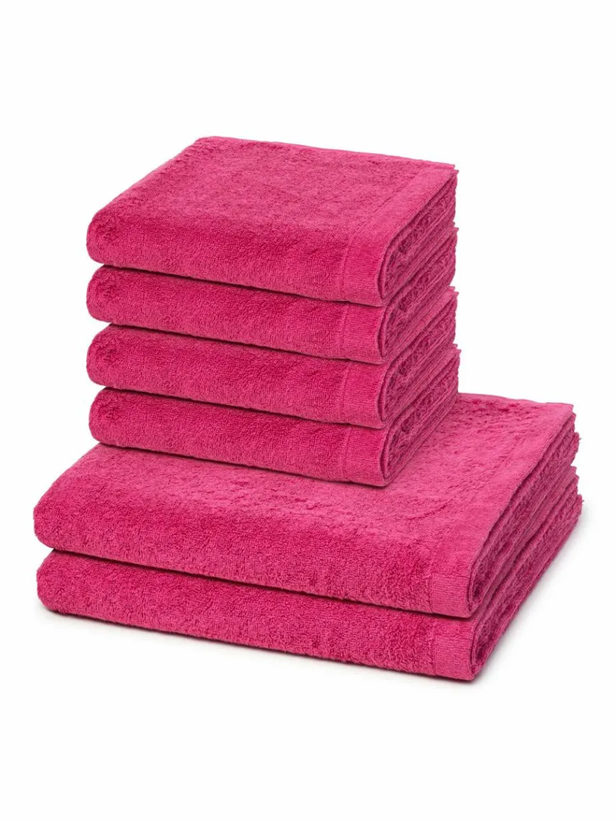 Cawö Heimtextilien*Handtuchset 6-teilig - Lifestyle pink uni