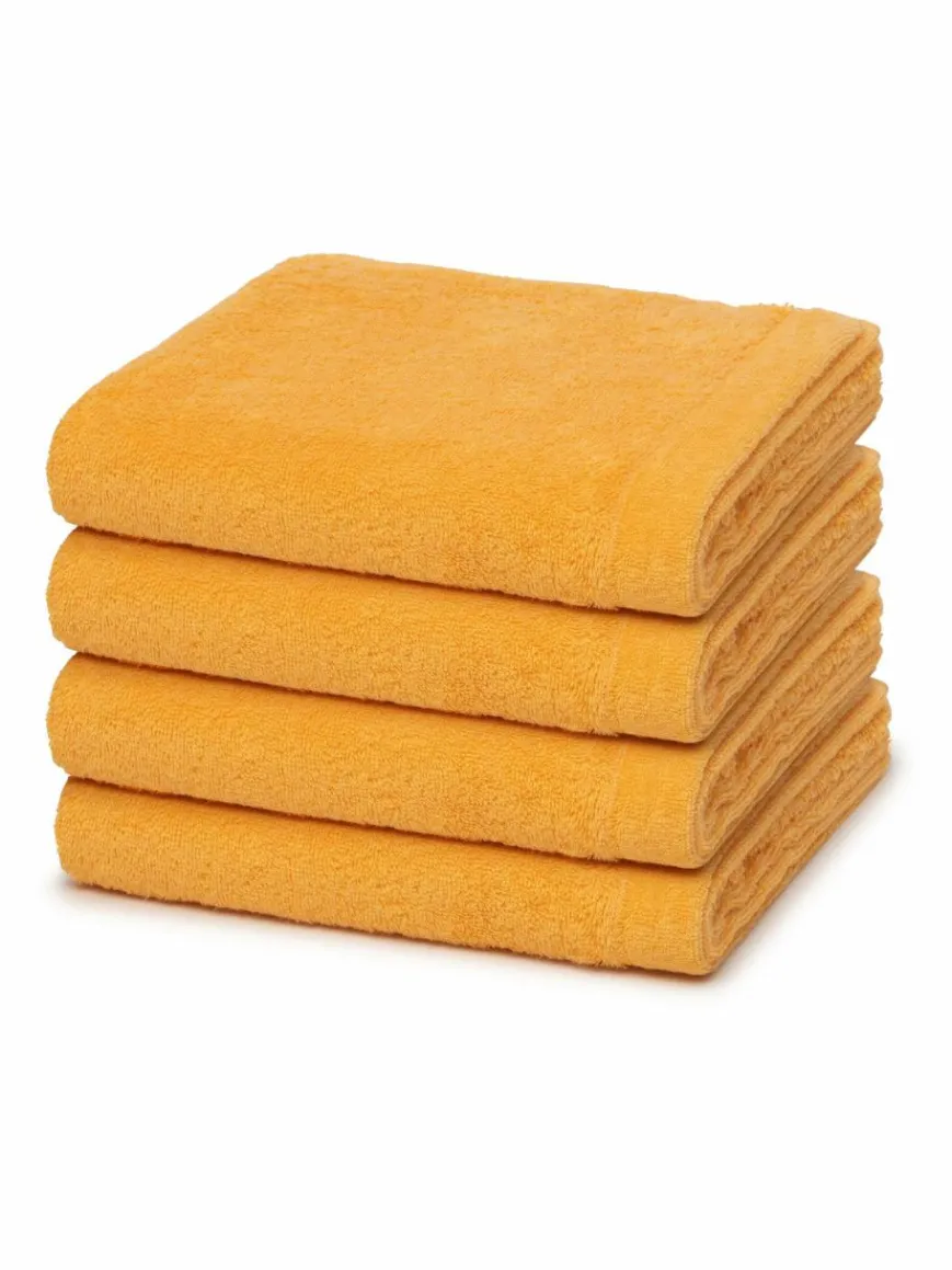 Cawö Heimtextilien*Handtuchset 4-teilig - Lifestyle orange uni