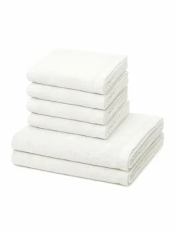 Cawö Heimtextilien*Handtuchset 6-teilig - Lifestyle weiß uni