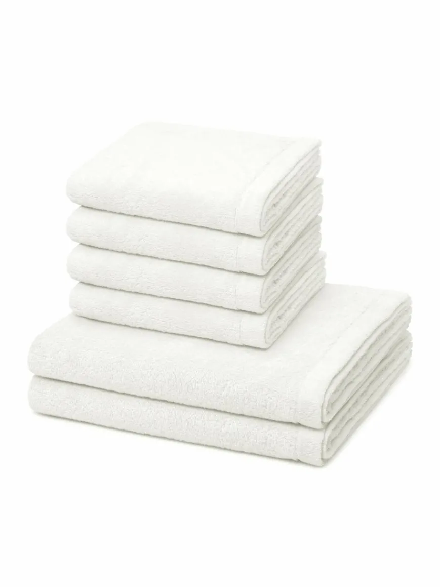 Cawö Heimtextilien*Handtuchset 6-teilig - Lifestyle weiß uni