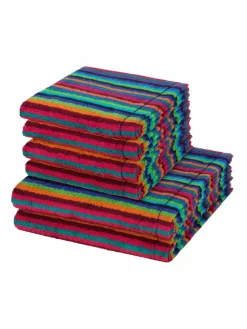 Cawö Heimtextilien*Handtuchset 6-teilig - Lifestyle mehrfarbig gestreift