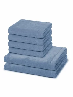 Cawö Heimtextilien*Handtuchset 6-teilig - Lifestyle blau uni