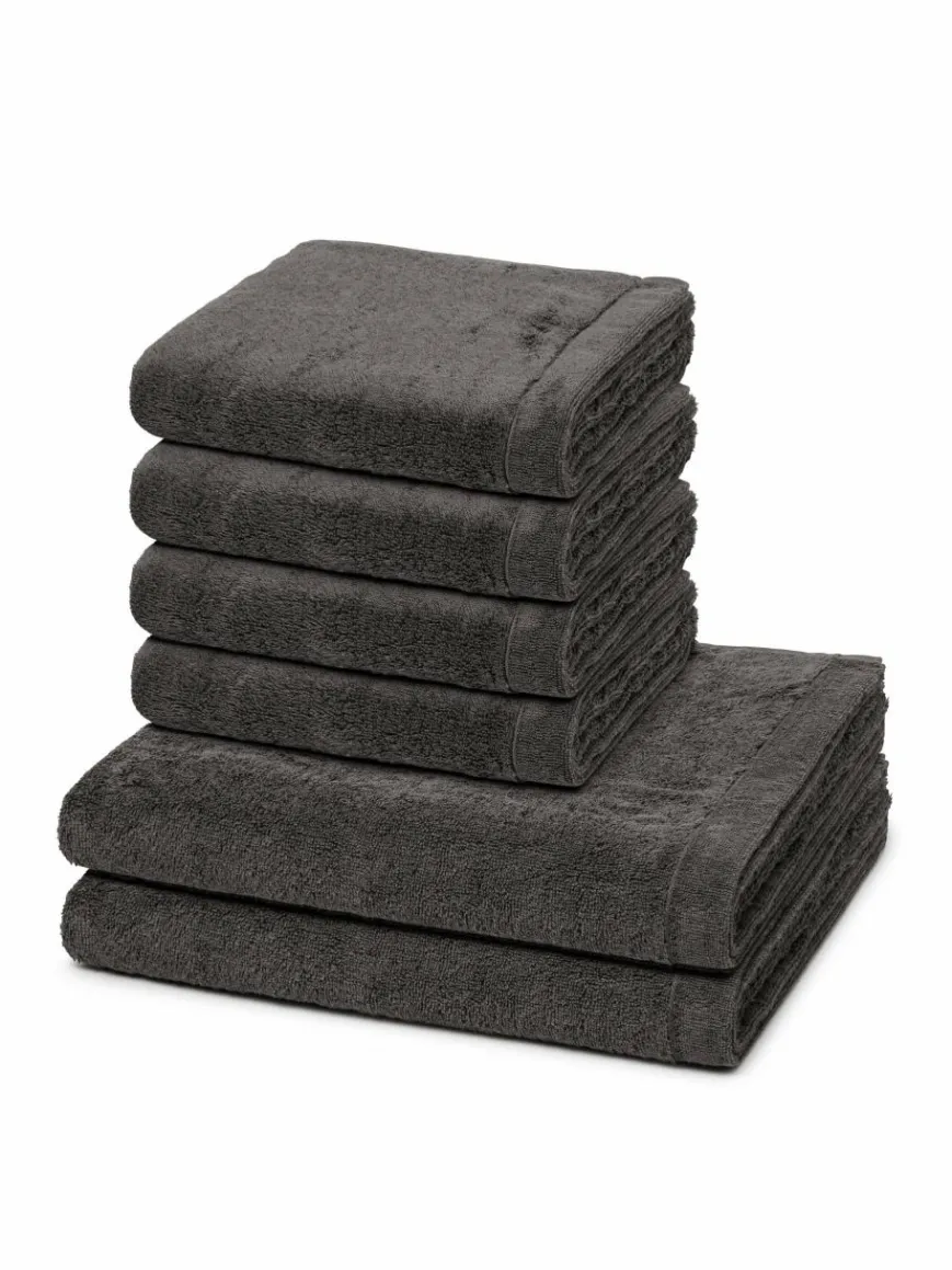 Cawö Heimtextilien*Handtuchset 6-teilig - Lifestyle grau uni