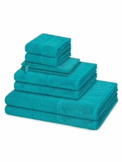 Möve Heimtextilien*Handtuchset 8-teilig - Pearl türkis uni