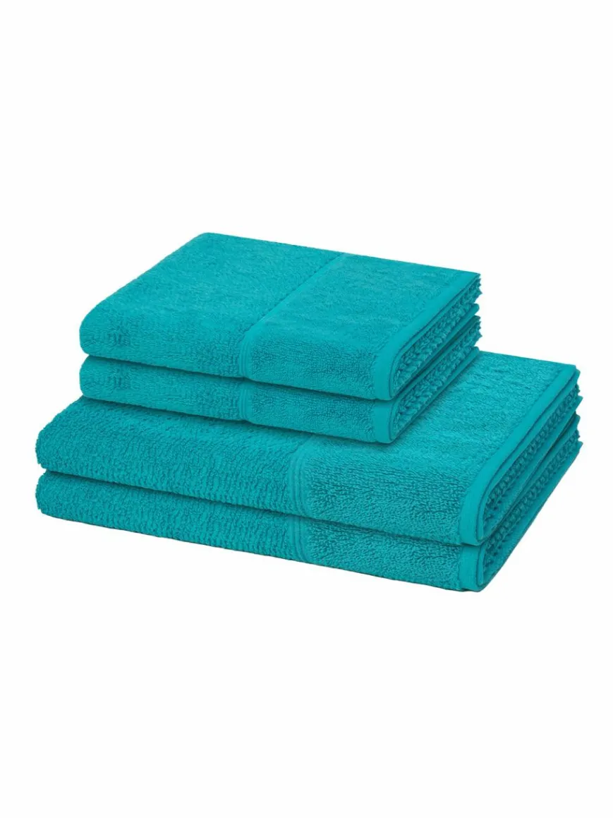 Möve Heimtextilien*Handtuchset 2-teilig - Pearl türkis uni