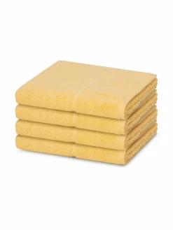 Möve Heimtextilien*Handtuchset 4-teilig - Pearl gelb uni