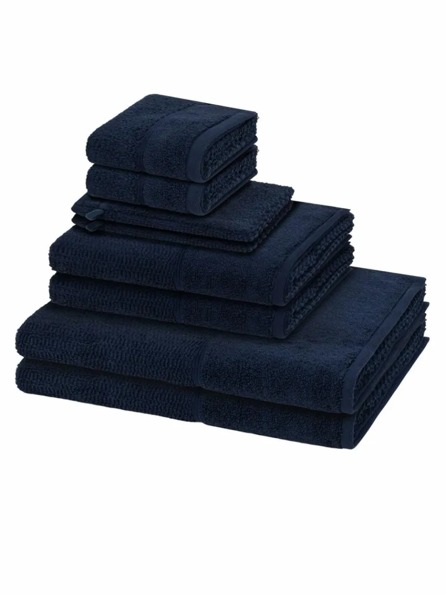 Möve Heimtextilien*Handtuchset 8-teilig - Pearl blau uni